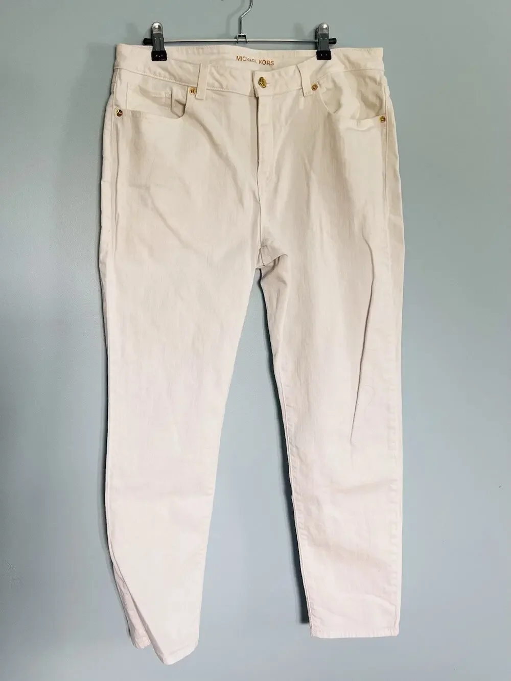 Michael Kors white Pants Cotton With Elastane Size 12 Resort Summer Classic